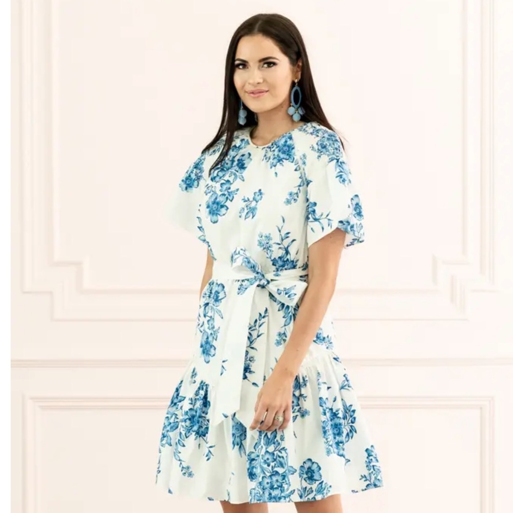 Rachel Parcell front tie cotton stretch dress